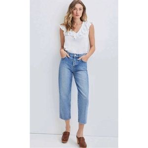 Veronica Beard Blake High Waist Straight Leg Jeans Tulum Size 27